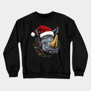 Rhinoceros Christmas Crewneck Sweatshirt